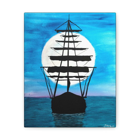 Sailing The Ocean Canvas Gallery Wrap Print