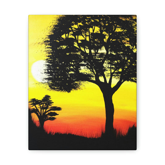 Savana Sunset Gallery Wrap Canvas Print